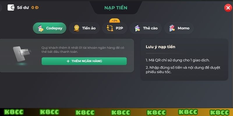 5 phương thức nạp tiền nhanh chóng