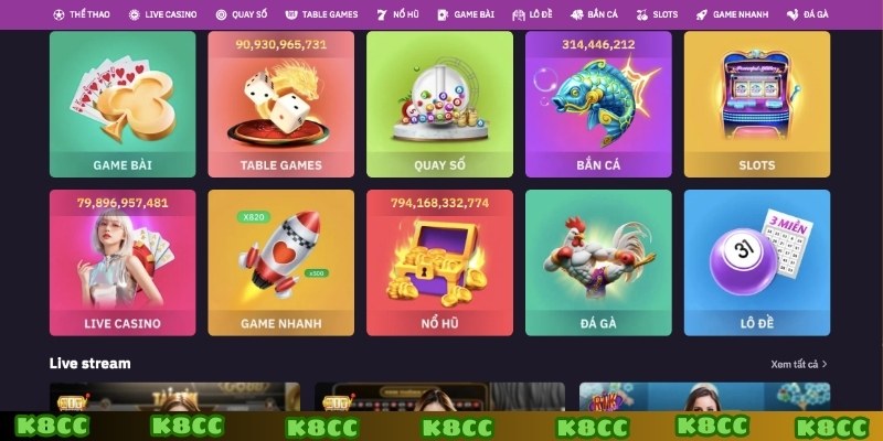Lợi thế của nhà cái uy tín K8CC